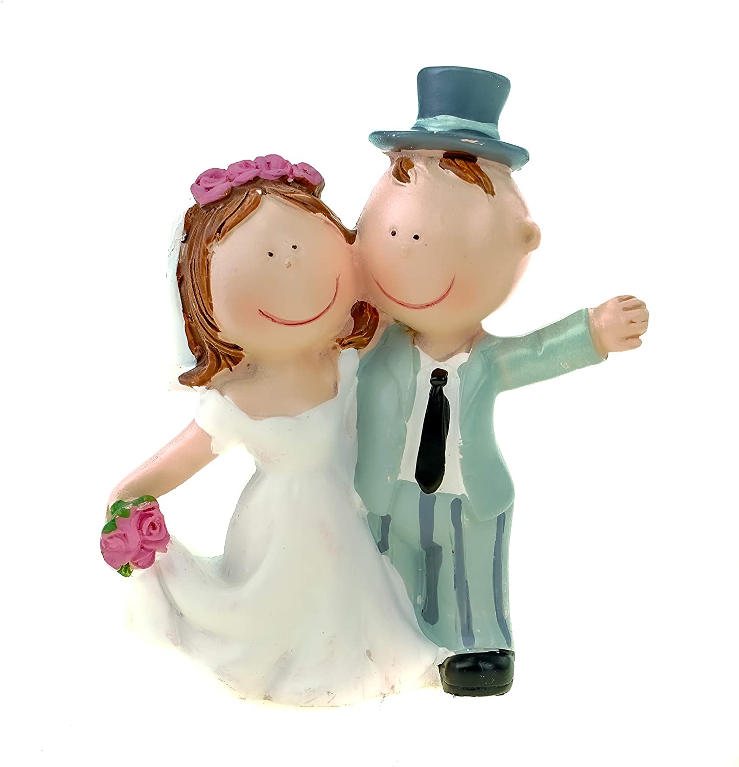 Bride & Groom Cake Topper Caricature Figurine - To Have & to Hold